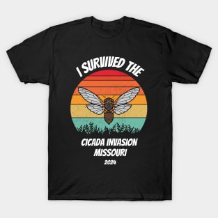 Cicada 2024, I survived the cicada invasion Missouri 2024 T-Shirt